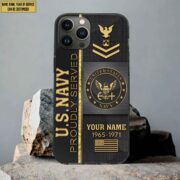 US Navy Phone Case, Gifts For Navy Veteran, Gifts For Veterans Day, Father's Day VPVC501102