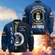 Premium Proudly Served US Veterans Bomber Jacket APHN271211, Gifts For US Veterans, Gifts On Father's Day, Veterans Day. - Image 29