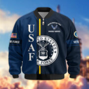 Premium Proudly Served US Veterans Bomber Jacket APHN271211, Gifts For US Veterans, Gifts On Father's Day, Veterans Day. - Image 30