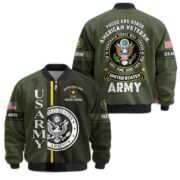 Premium Proudly Served US Veterans Bomber Jacket APHN271211, Gifts For US Veterans, Gifts On Father's Day, Veterans Day. - Image 8