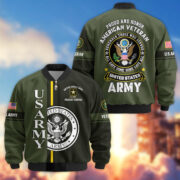 Premium Proudly Served US Veterans Bomber Jacket APHN271211, Gifts For US Veterans, Gifts On Father's Day, Veterans Day. - Image 8