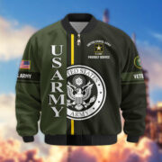 Premium Proudly Served US Veterans Bomber Jacket APHN271211, Gifts For US Veterans, Gifts On Father's Day, Veterans Day. - Image 9