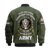 Premium Proudly Served US Veterans Bomber Jacket APHN271211, Gifts For US Veterans, Gifts On Father's Day, Veterans Day. - Image 10