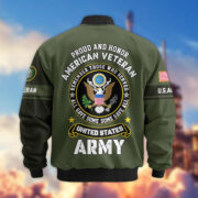 Premium Proudly Served US Veterans Bomber Jacket APHN271211, Gifts For US Veterans, Gifts On Father's Day, Veterans Day. - Image 10