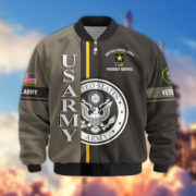 Premium Proudly Served US Veterans Bomber Jacket APHN271211, Gifts For US Veterans, Gifts On Father's Day, Veterans Day. - Image 6