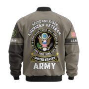 Premium Proudly Served US Veterans Bomber Jacket APHN271211, Gifts For US Veterans, Gifts On Father's Day, Veterans Day. - Image 7