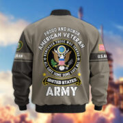 Premium Proudly Served US Veterans Bomber Jacket APHN271211, Gifts For US Veterans, Gifts On Father's Day, Veterans Day. - Image 7