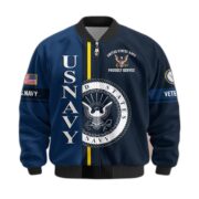 Premium Proudly Served US Veterans Bomber Jacket APHN271211, Gifts For US Veterans, Gifts On Father's Day, Veterans Day. - Image 15