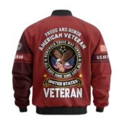 Premium Proudly Served US Veterans Bomber Jacket APHN271211, Gifts For US Veterans, Gifts On Father's Day, Veterans Day. - Image 4