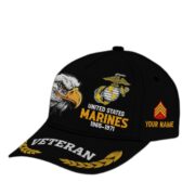 Premium Custom Name, Rank, USMC Embroidered Cap VPVC301603, Hat for Marine Veteran, Gifts for Father's Day, Veterans Day - Image 3