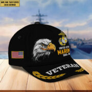 Premium Custom Name, Rank, USMC Embroidered Cap VPVC301603, Hat for Marine Veteran, Gifts for Father's Day, Veterans Day - Image 2