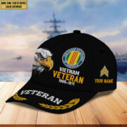 Premium Custom Name, Rank, Vietnam Veteran Embroidered Cap VPVC301606, Hat for Vietnam Veteran, Gifts for Father's Day, Veterans Day - Image 3