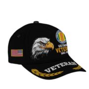 Premium Custom Name, Rank, Vietnam Veteran Embroidered Cap VPVC301606, Hat for Vietnam Veteran, Gifts for Father's Day, Veterans Day - Image 2