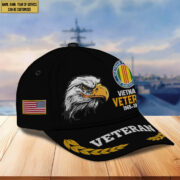 Premium Custom Name, Rank, Vietnam Veteran Embroidered Cap VPVC301606, Hat for Vietnam Veteran, Gifts for Father's Day, Veterans Day - Image 2