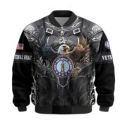 Premium US Veterans Bomber Jacket BPHN140113, Gifts For US Veterans, Gifts On Father's Day, Armed Force Day, Independence Day, Veterans Day. - Image 6