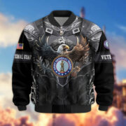 Premium US Veterans Bomber Jacket BPHN140113, Gifts For US Veterans, Gifts On Father's Day, Armed Force Day, Independence Day, Veterans Day. - Image 6