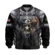Premium US Veterans Bomber Jacket BPHN140113, Gifts For US Veterans, Gifts On Father's Day, Armed Force Day, Independence Day, Veterans Day. - Image 3
