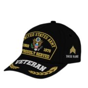 Premium Custom Name, Rank, Year US Army Embroidered Cap VPVC301901, Cap for Army Veteran, Gifts For Dad, Gifts On Father's Day, Independence Day, Veterans Day. - Image 3