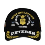 Premium Custom Name, Rank, Year USAF Embroidered Cap VPVC302404, Cap for Air Force Veteran, Gifts For Dad, Gifts On Father's Day, Independence Day, Veterans Day.