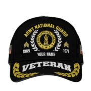 Premium Custom Name, Rank, Year Army National Guard Veteran Embroidered Cap VPVC302408, Cap for Army National Guard Veteran, Gifts For Dad, Gifts On Father's Day, Independence Day, Veterans Day.