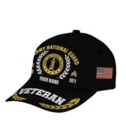 Premium Custom Name, Rank, Year Army National Guard Veteran Embroidered Cap VPVC302408, Cap for Army National Guard Veteran, Gifts For Dad, Gifts On Father's Day, Independence Day, Veterans Day. - Image 3