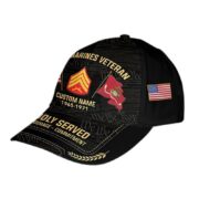 Unique Custom Name, Rank, Year, USMC Cap VPVC007403, Gifts For Marine Veteran, Gifts For Dad, For Husband, Best Gifts On Father's Day, Independence Day, Veterans Day. - Image 3