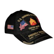Unique Custom Name, Rank, Year, USMC Cap VPVC007403, Gifts For Marine Veteran, Gifts For Dad, For Husband, Best Gifts On Father's Day, Independence Day, Veterans Day. - Image 2