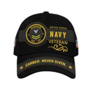 Premium US Navy Cap VPVC008602, Custom Name, Rank, Year, Gifts For Navy Veteran, Best Gifts On Father's Day, Armed Forces Day, Independence Day, Veterans Day.