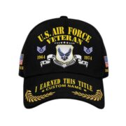 Unique Custom Name, Rank, Year, USAF Cap VPVC009004, Gifts For Air Force Veteran, Gifts For Dad, For Husband, Best Gifts On Father's Day, Independence Day, Veterans Day.