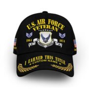 Unique Custom Name, Rank, Year, USAF Cap VPVC009004, Gifts For Air Force Veteran, Gifts For Dad, For Husband, Best Gifts On Father's Day, Independence Day, Veterans Day.