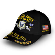 Unique Custom Name, Rank, Year, USAF Cap VPVC009004, Gifts For Air Force Veteran, Gifts For Dad, For Husband, Best Gifts On Father's Day, Independence Day, Veterans Day. - Image 3