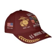 USMC Custom Cap VPVC013003, Gifts For Marine Veteran, Best Gifts On Father's Day, Armed Forces Day, Independence Day, Veterans Day. - Image 2