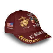 USMC Custom Cap VPVC013003, Gifts For Marine Veteran, Best Gifts On Father's Day, Armed Forces Day, Independence Day, Veterans Day. - Image 2