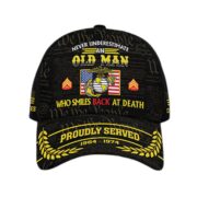 Premium Custom USMC Cap VPVC013708, Gifts For Marine Veteran, Gifts For Dad, For Husband, Best Gifts On Father's Day, Armed Forces Day, Independence Day, Veterans Day.