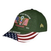 Unique Custom Name, Rank, Year, US Army Cap VPVC013806, Gifts For Army Veteran, Gifts For Dad, For Husband, Best Gifts On Father's Day, Independence Day, Veterans Day. - Image 3