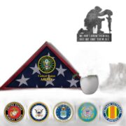 Premium Flag Case BPVC270203, Flag Box for American Veteran Flag 9.5 X 5 Feet, Flag Display Case for Burial, Flag Wall Mounted, Flag to Display Folded