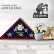 Premium Flag Case BPVC270203, Flag Box for American Veteran Flag 9.5 X 5 Feet, Flag Display Case for Burial, Flag Wall Mounted, Flag to Display Folded - Image 10