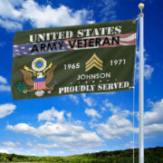 Premium US Army Grommet Flag VPVC109401, Custom Name, Rank, Year, Gifts For Army Veteran, Best Gifts On Father's Day, Armed Forces Day, Independence Day, Veterans Day. - Image 2