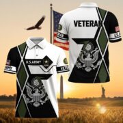 Premium US Veterans Polo Shirt BPHN110311, Gifts For US Veterans, Gifts For Dad, For Husband, Best Gifts On Father's Day, Armed Forces Day, Independence Day, Veterans Day. - Image 4