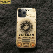 Unique Custom Name, Rank, USMC Phone Case VPVC501603, Gifts For Marine Veteran, Gifts For Dad, For Husband, Best Gifts On Father's Day, Independence Day, Veterans Day. - Image 2