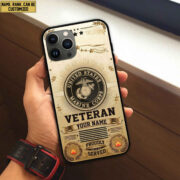 Unique Custom Name, Rank, USMC Phone Case VPVC501603, Gifts For Marine Veteran, Gifts For Dad, For Husband, Best Gifts On Father's Day, Independence Day, Veterans Day. - Image 3