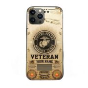 Unique Custom Name, Rank, USMC Phone Case VPVC501603, Gifts For Marine Veteran, Gifts For Dad, For Husband, Best Gifts On Father's Day, Independence Day, Veterans Day.