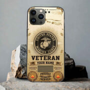 Unique Custom Name, Rank, USMC Phone Case VPVC501603, Gifts For Marine Veteran, Gifts For Dad, For Husband, Best Gifts On Father's Day, Independence Day, Veterans Day.