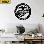 Premium Custom USMC Veteran Metal Signs VPVC900703, Gifts For Marine Veteran, Best Gifts On Father's Day, Armed Forces Day, Independence Day, Veterans Day. - Image 2