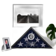Premium Personalized Flag Case BPVC250202, Black Flag Box for American Veteran Flag 9.5 X 5 Feet, Flag Display Case for Burial, Flag Wall Mounted, Flag to Display Folded - Image 3