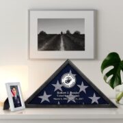 Premium Personalized Flag Case BPVC250202, Black Flag Box for American Veteran Flag 9.5 X 5 Feet, Flag Display Case for Burial, Flag Wall Mounted, Flag to Display Folded - Image 15