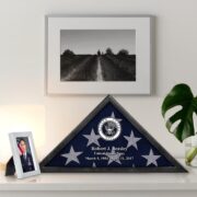 Premium Personalized Flag Case BPVC250202, Black Flag Box for American Veteran Flag 9.5 X 5 Feet, Flag Display Case for Burial, Flag Wall Mounted, Flag to Display Folded - Image 9