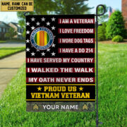 Vietnam Veteran Flag VPVC112006, Custom Name, Rank, Gift For Vietnam Veteran, American Flag, Patriotic Flag, Garden Flag, House Flag - Image 4