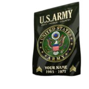 US Army Flag VPVC112201, Custom Name, Rank, Year, Gift For Army Veteran, American Flag, Patriotic Flag, Garden Flag, House Flag - Image 2