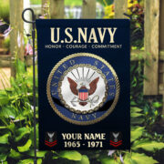 US Navy Flag VPVC112202, Custom Name, Rank, Year, Gift For Navy Veteran, American Flag, Patriotic Flag, Garden Flag, House Flag - Image 3